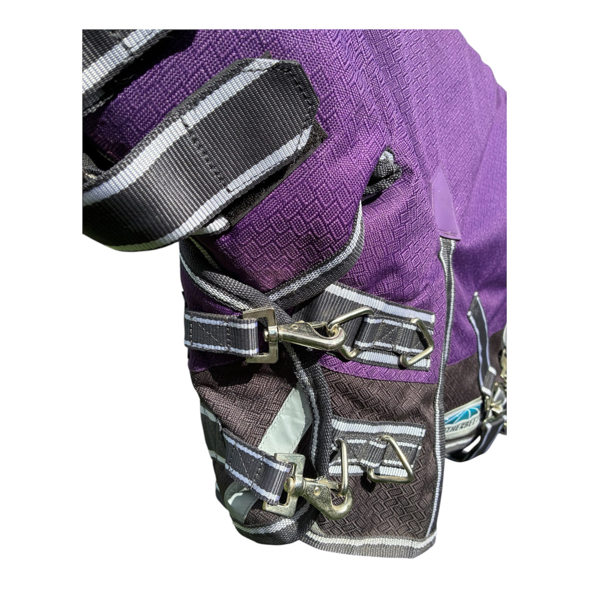 🐴 WeatherBeeta ComFiTec Plus Dynamic Combo Neck Heavy Turnout Rug – 3’0” 💜 Purple/Black