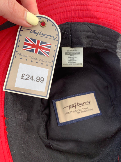 New with tag Tayberry red cotton hat - ideal for showing