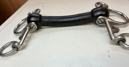4” Rubber Mullen Mouth Pelham – Short Shank