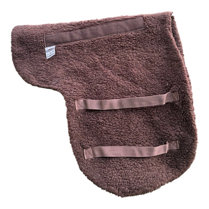 Supreme products 16” straight cut fleece numnah - brown