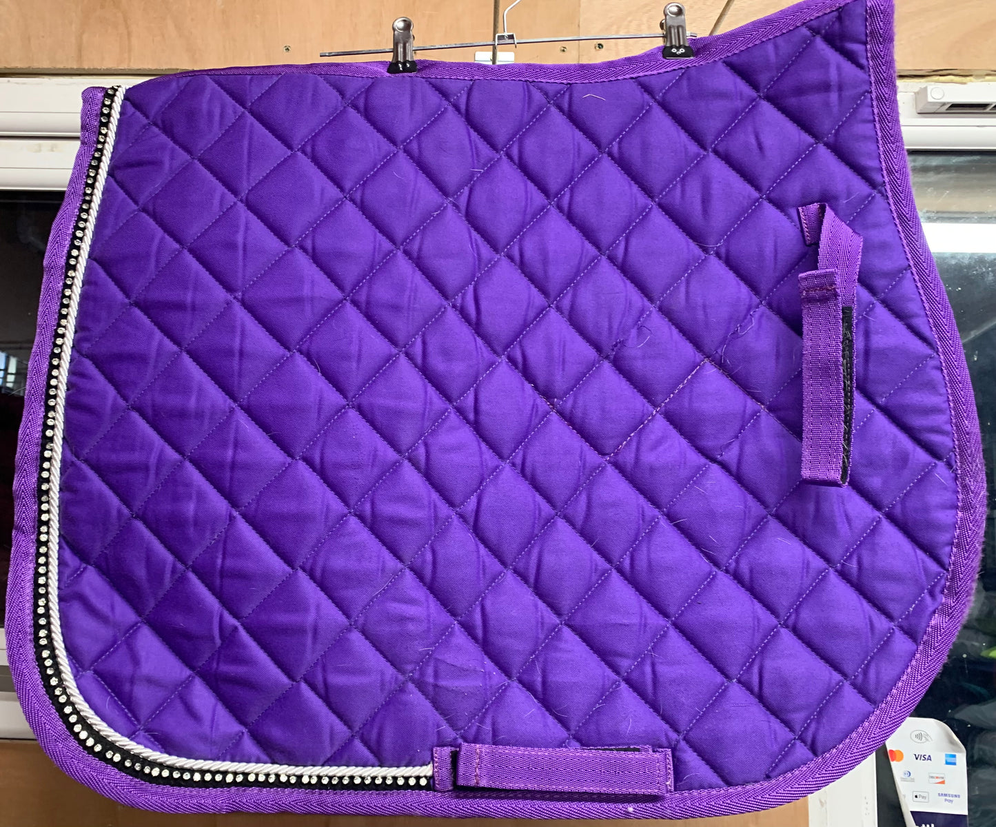 Purple matchy ears and saddle pad set full size