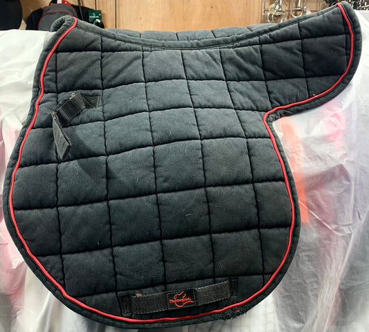 Thorowgood black & red shaped numnah cob size