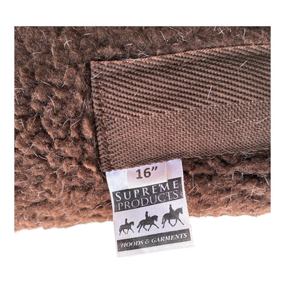 Supreme products 16” straight cut fleece numnah - brown