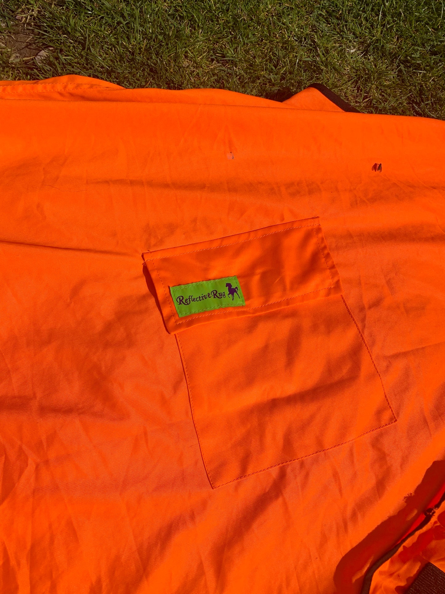 Orange lightweight summer hi viz exercise sheet extra full