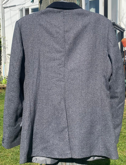 Ladies Grey/blue tweed mears show hacking jacket size 38