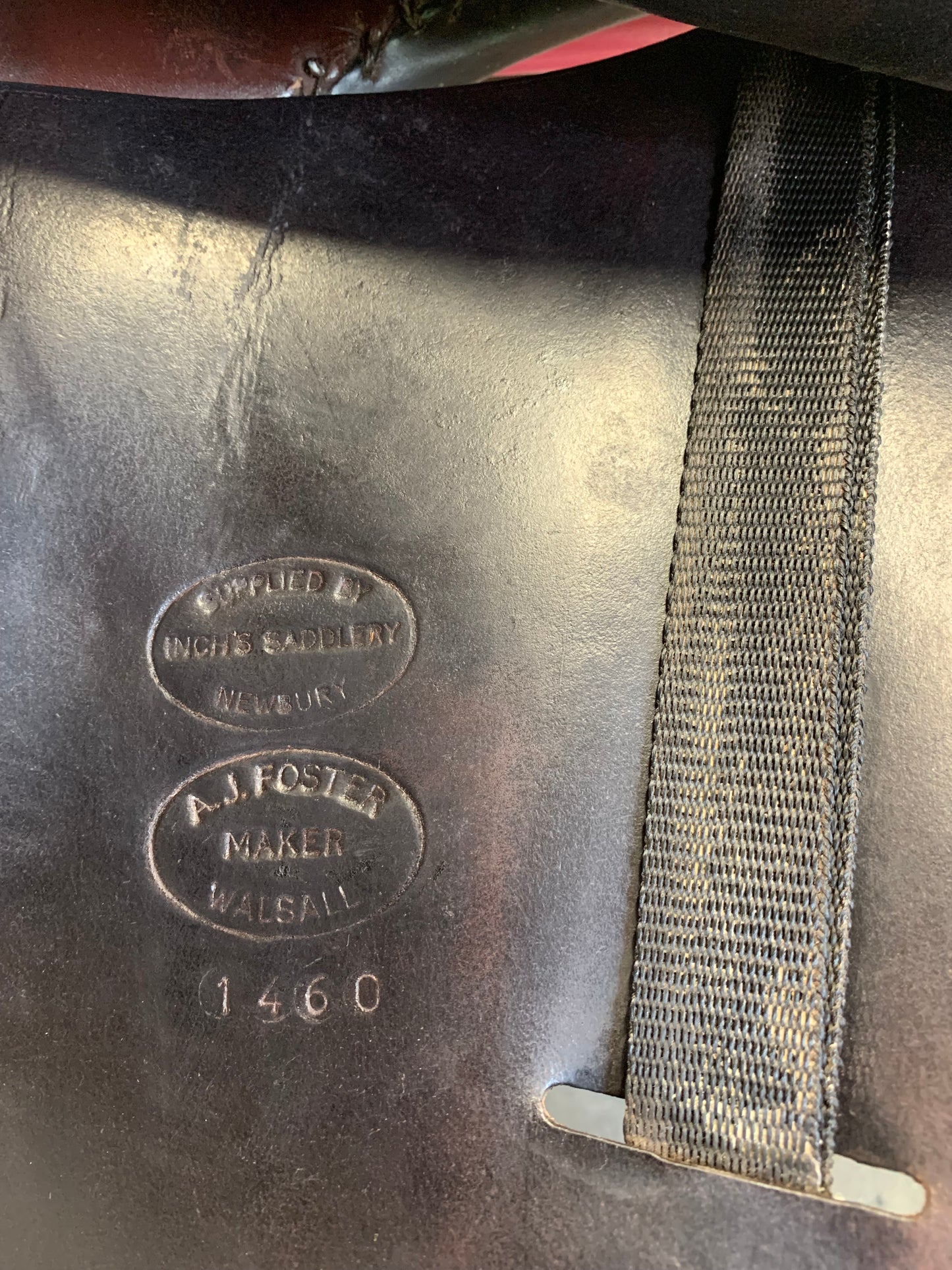 Brown A j foster Walsall dressage saddle 17.5” stamped medium