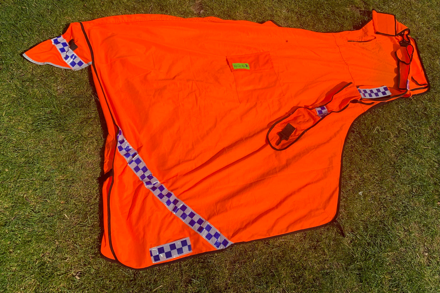 Orange lightweight summer hi viz exercise sheet extra full