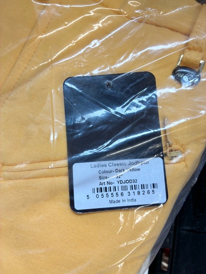 New ladies bright yellow gallop jodhpurs
size 32