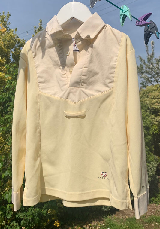 AUBRION KIDS LONG SLEEVE TIE SHOW SHIRT YELLOW 5-6 YEARS