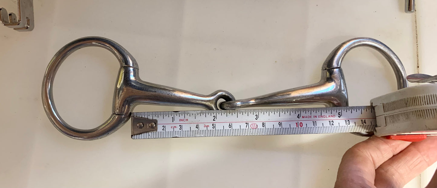 4.75” small fixed cheek  snaffle