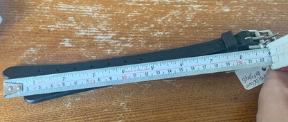 Black leather Rambo Micklem bit straps standard horse size