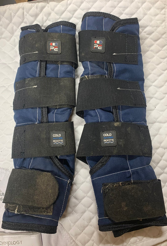PREMIER EQUINE COLD WATER BOOTS IN NAVY - SIZE MEDIUM