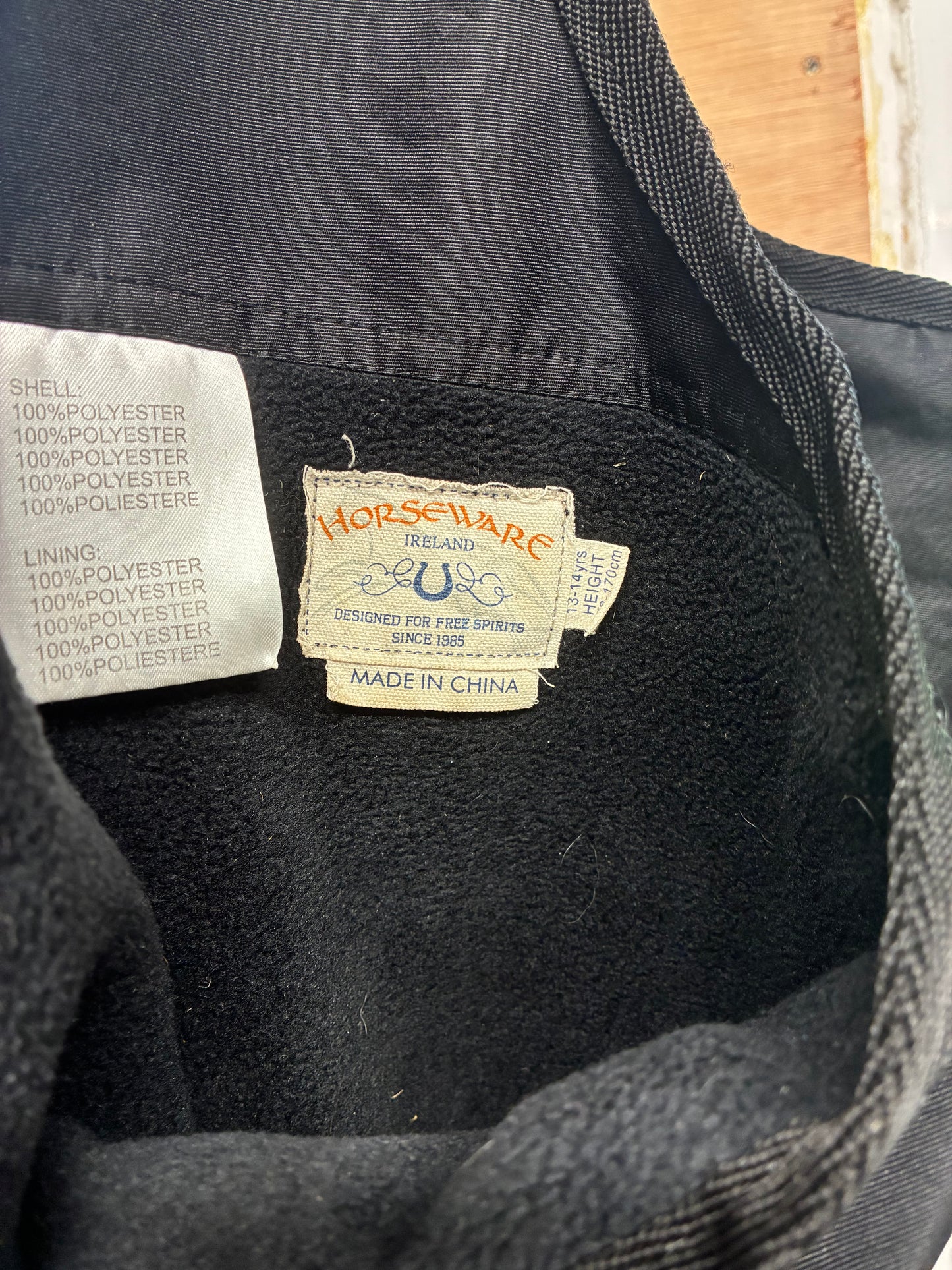 Horseware junior Fleece Lined waterproof full length riding Chaps 13-14 years