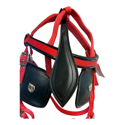 New Red High quality nylon driving bridle
Full size