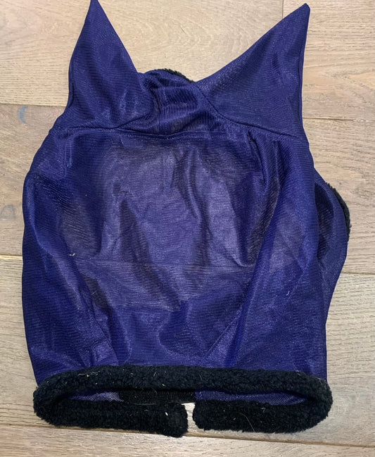 Full size purple/blue soft mesh fly mask