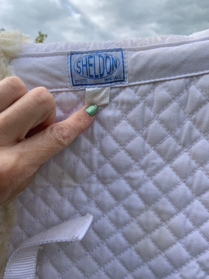 Sheldon White fluffy fleece numnah size large