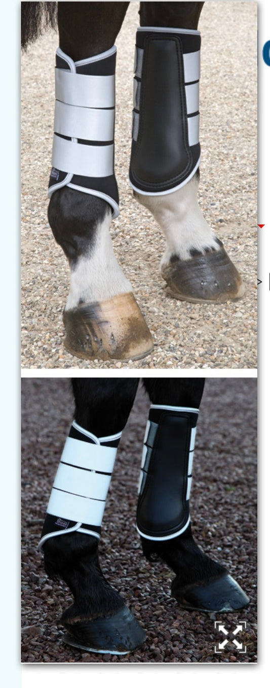 SHIRES REFLECTIVE BRUSHING BOOTS size SMALL PONY