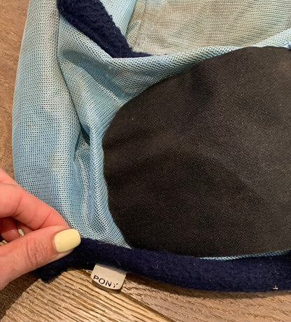 Pony size blue soft mesh fly mask