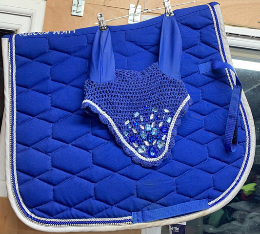 Royal blue matchy ears and saddle pad set
full size