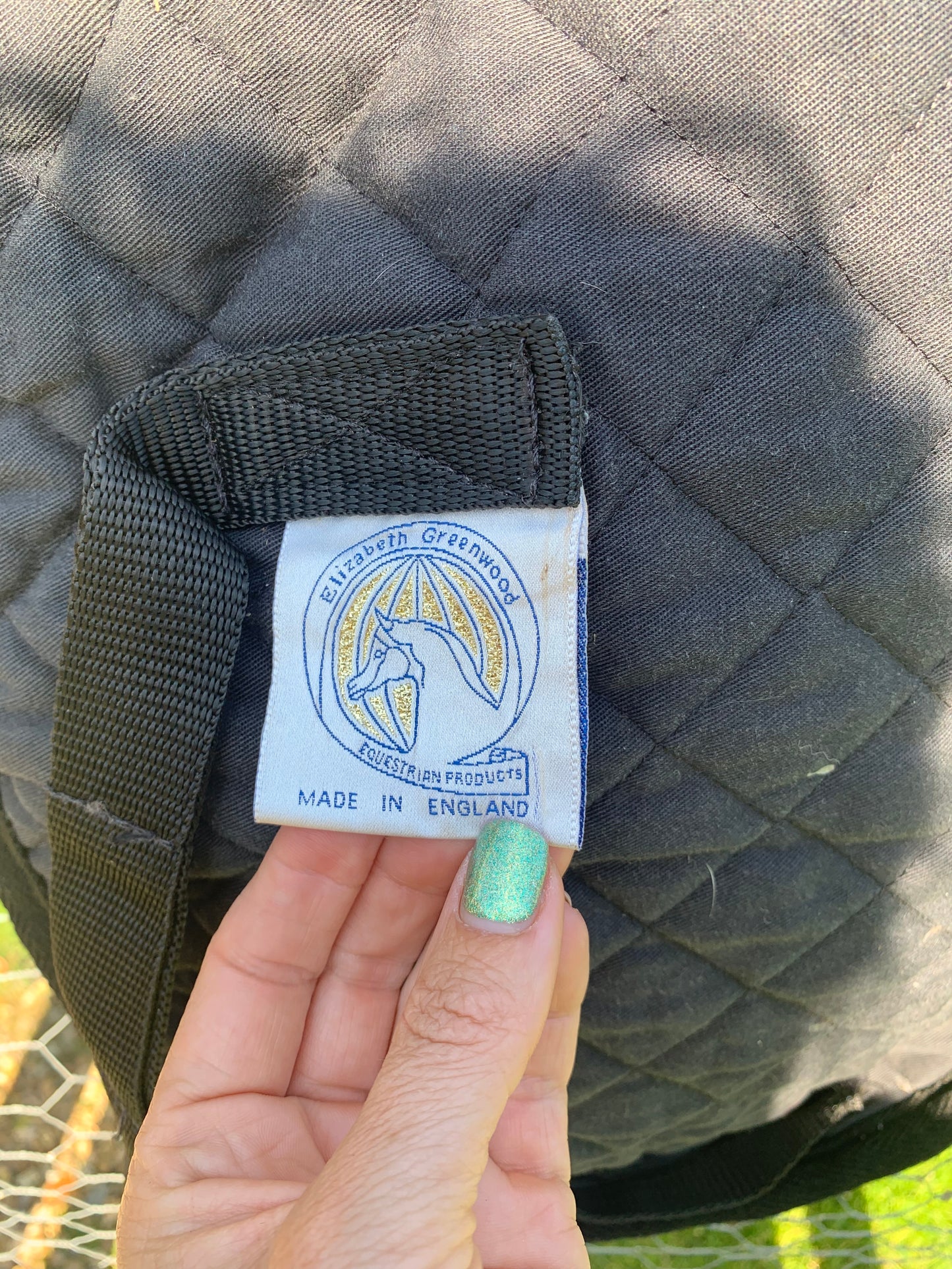Black straight cut saddle pad numnah pony size