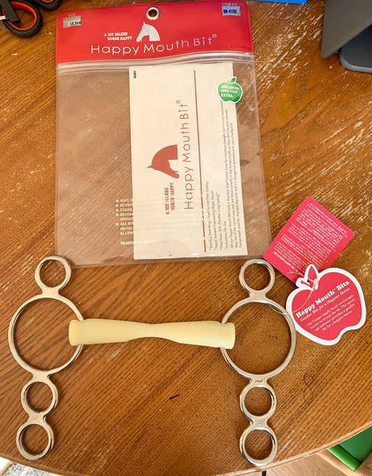 NEW 12.5cm HAPPY MOUTH TAPER BAR 3 RING PESSOA GAG BIT