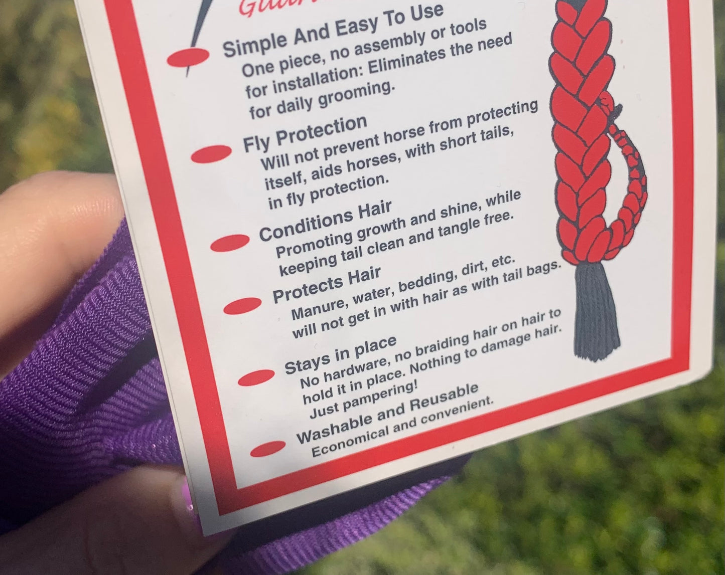 NEW  PURPLE TAIL WRAP