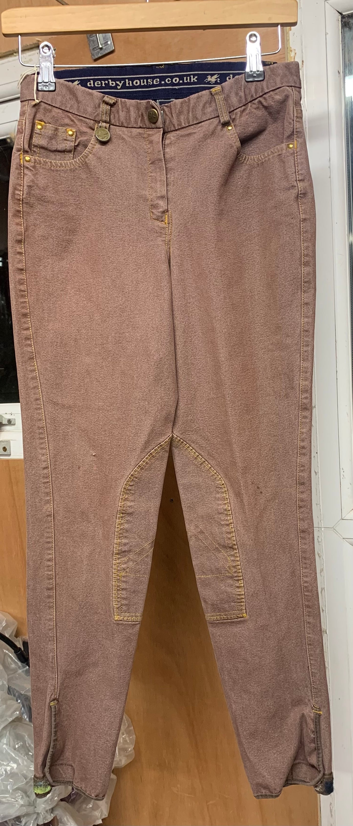 Derbyhouse ladies brown denim jodhpurs size 26