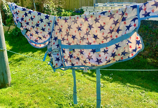 4’6 combo fly rug star print