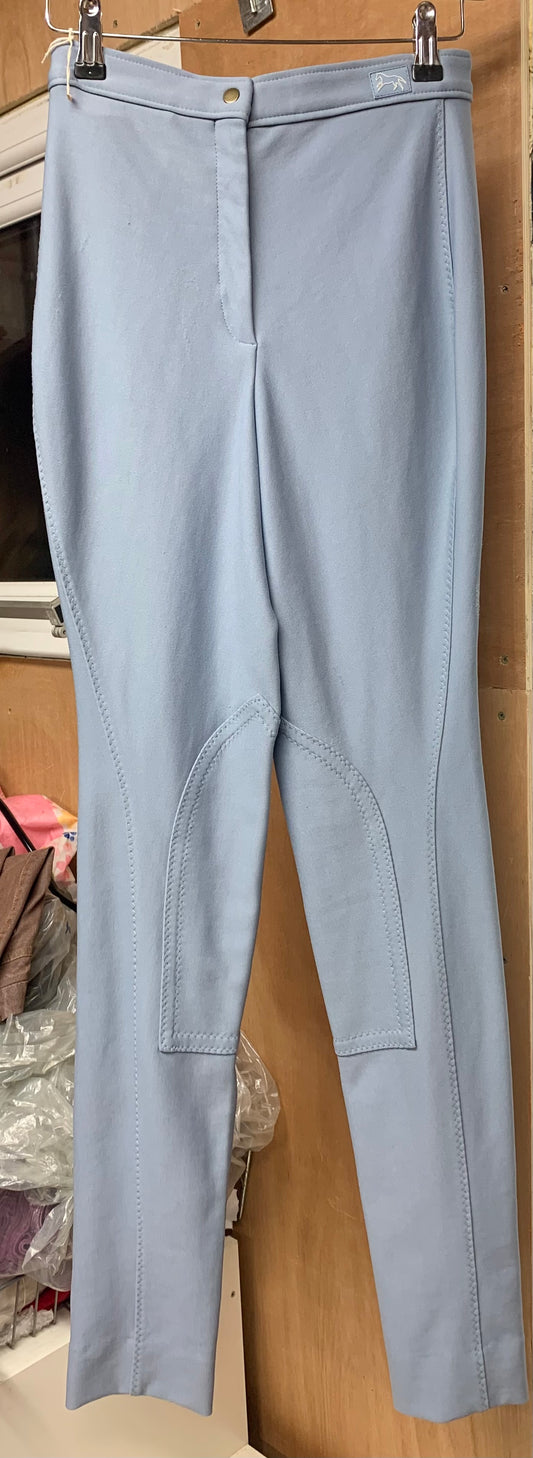 Ladies Horseware light blue soft stretchy jodhpurs 26” waist