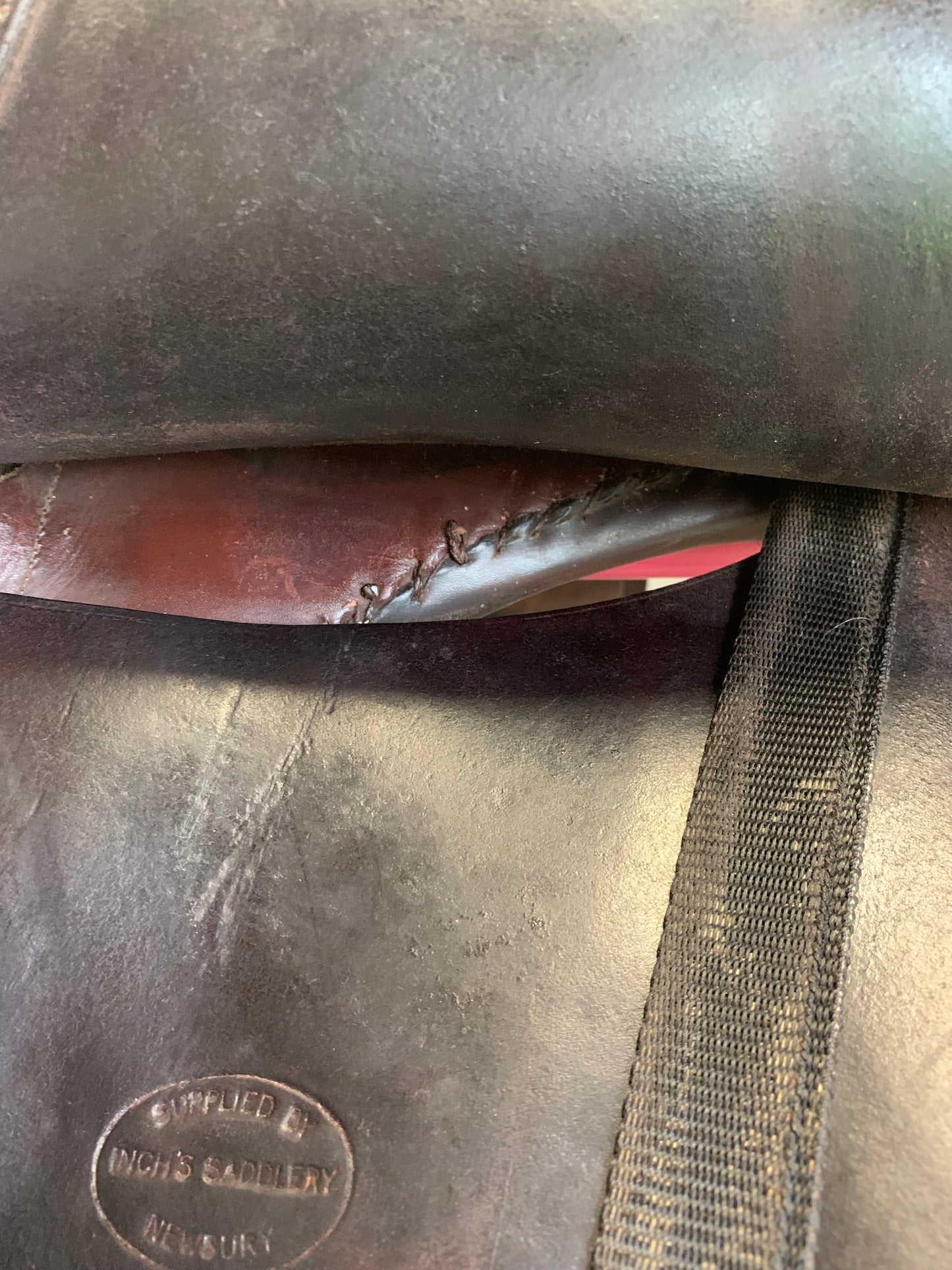 Brown A j foster Walsall dressage saddle 17.5” stamped medium
