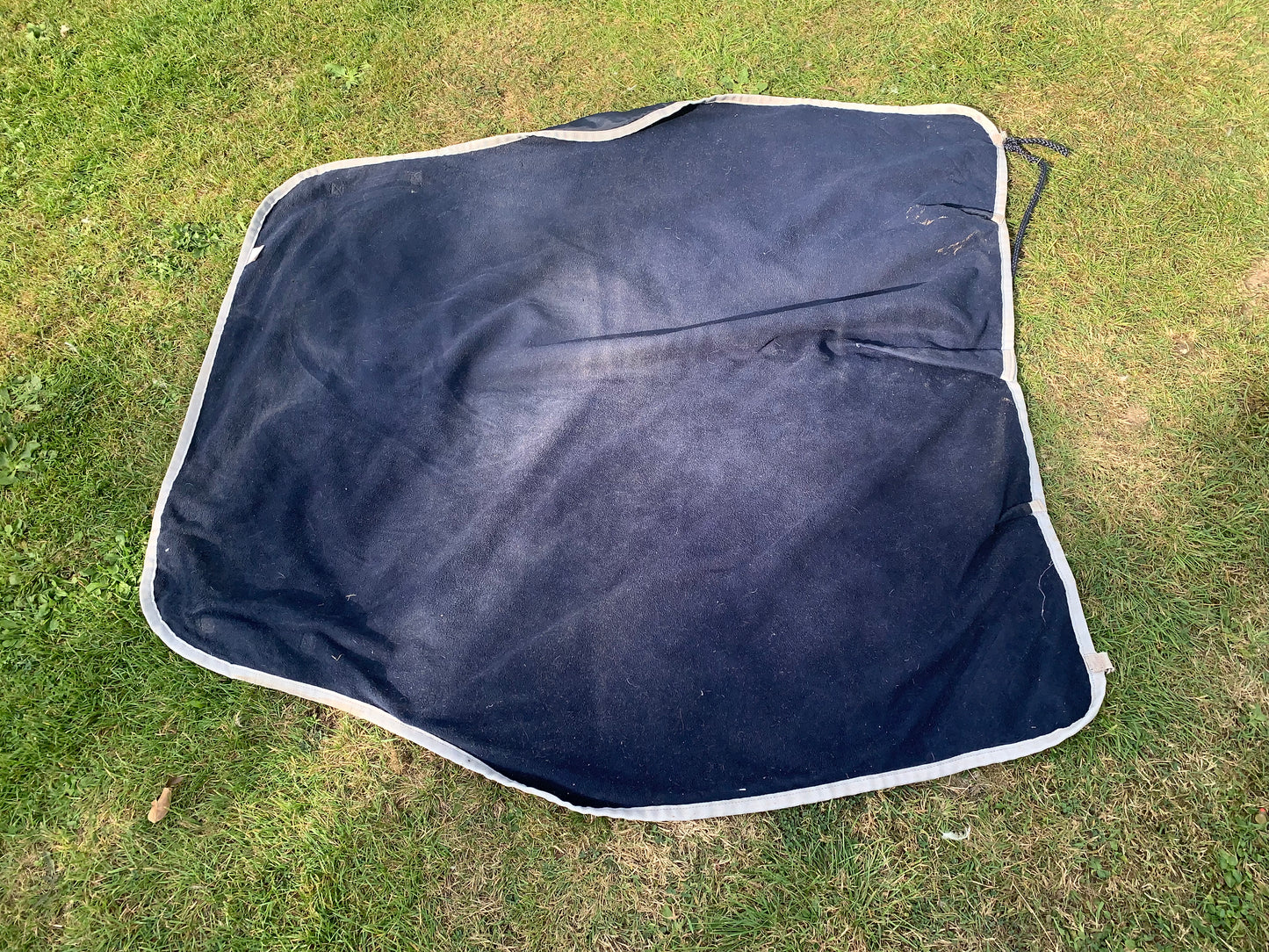 rambo 4'7 waterproof fleece lined medium weight navy exercise rug with reflective strips