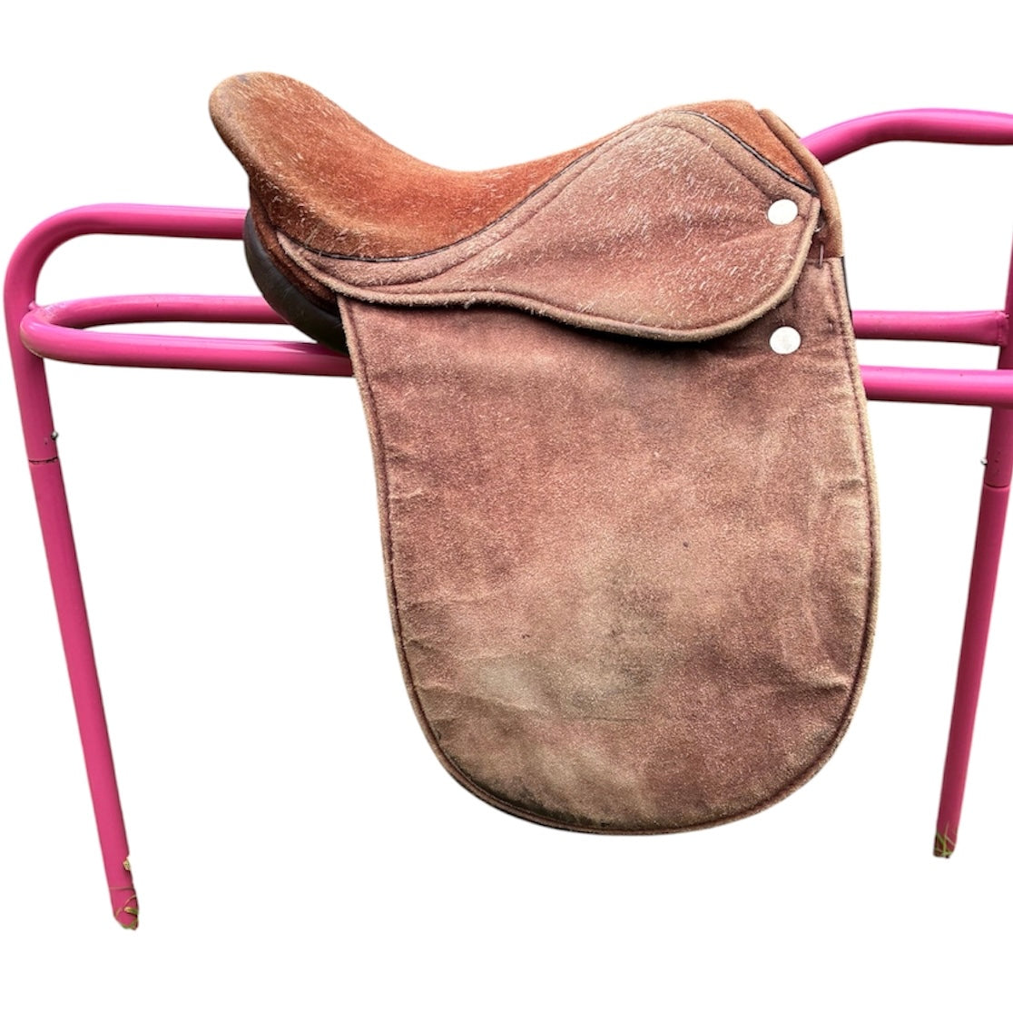 1st ridden/leadrein 12” brown pony Suede show saddle