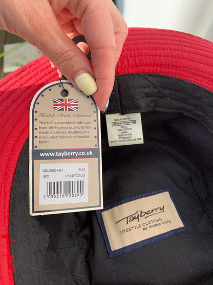 New with tag Tayberry red cotton hat - ideal for showing