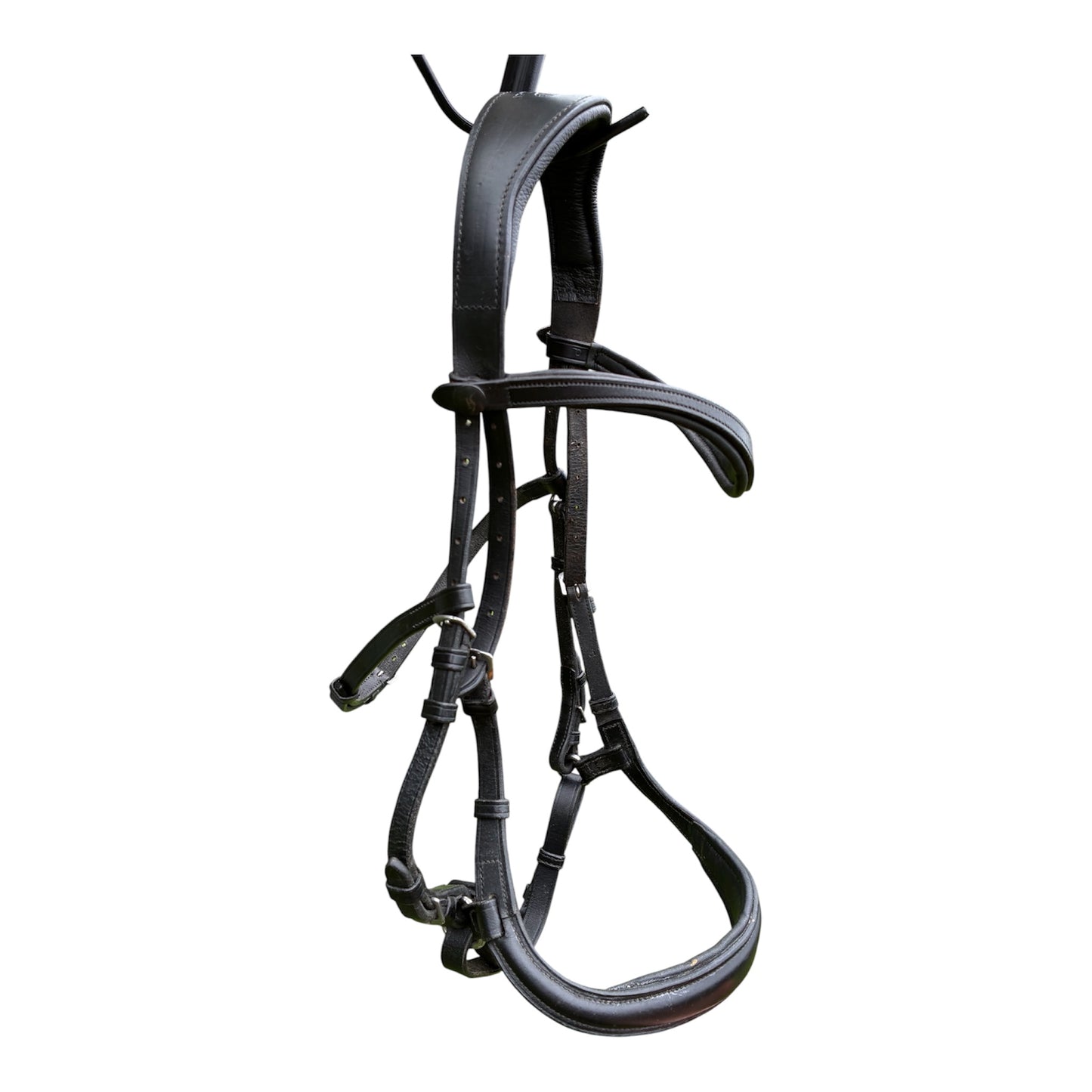 Horsemanship saddlery/Benz equestrian black cob size  anatomical leather bridle