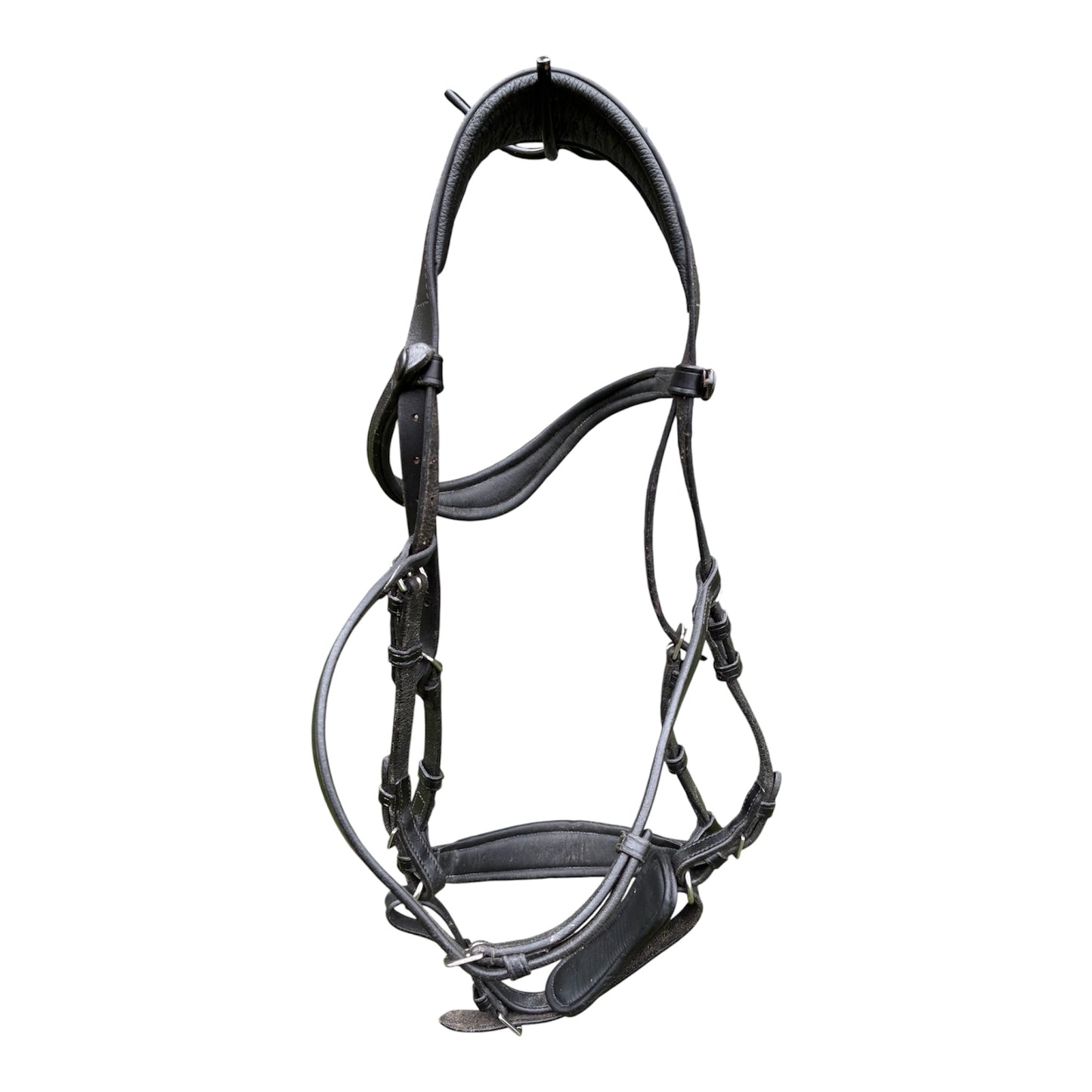 Horsemanship saddlery/Benz equestrian black cob size  anatomical leather bridle