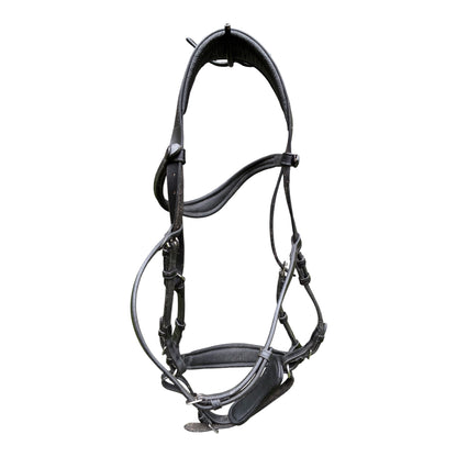 Horsemanship saddlery/Benz equestrian black cob size  anatomical leather bridle
