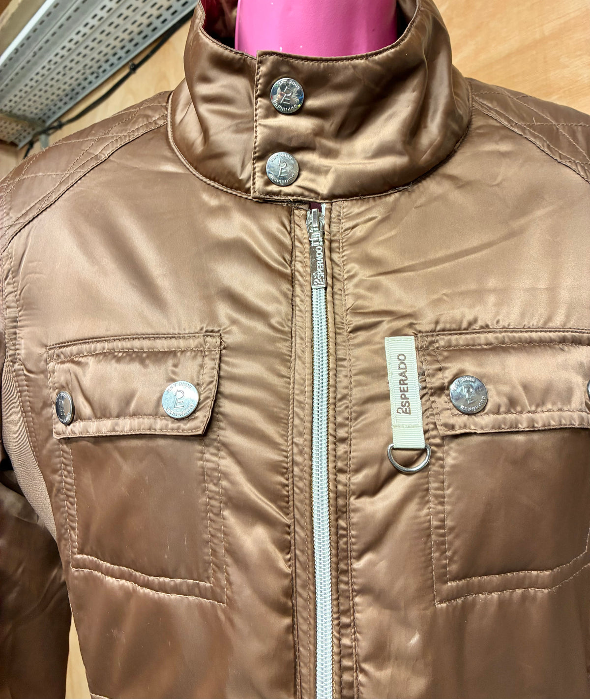 Esperado chocolate brown ladies  jacket rider's best with badges