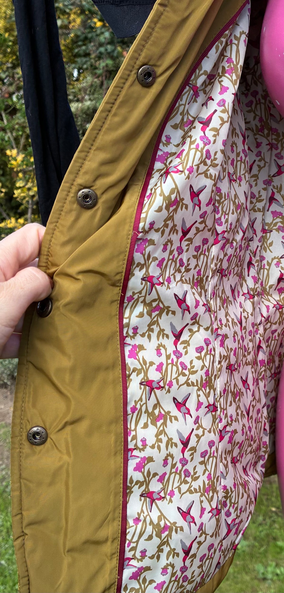 Toggi Quilted Country Jacket – Moss Green/mustard  – UK 12