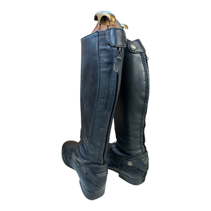 Mark Todd black Long Leather Boots size UK 4 (37)