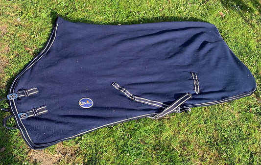 7’0” navy fleece rug