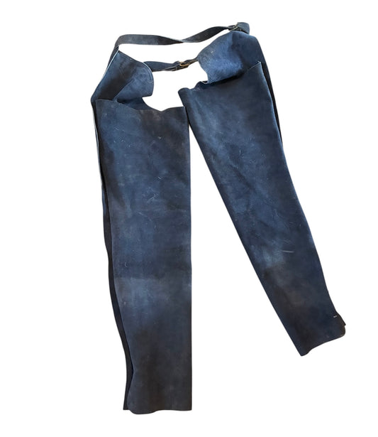 Just togs navy full suede zip up chaps size XL