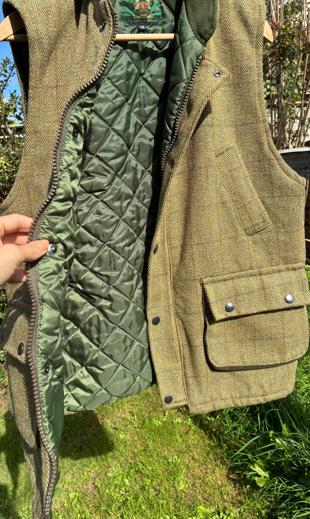 Greenbelt Traditional British country wear tweed gilet size medium