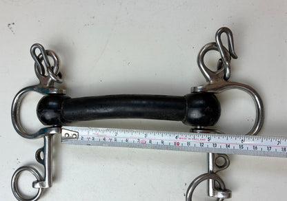 4” Rubber Mullen Mouth Pelham – Short Shank