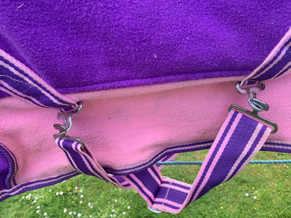 3’0” pink & purple fleece rug to fit pony/mini/Shetland