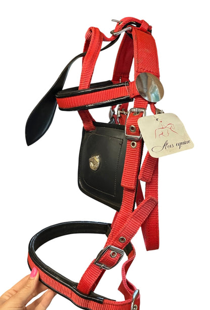 New Red High quality nylon driving bridle
Full size