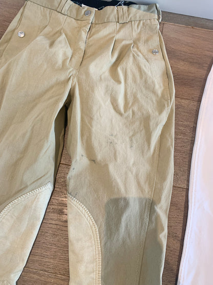 Pikeur mark Todd RTS Jodhpurs/breeches bundle white beige 26waist 28 waist 8/10