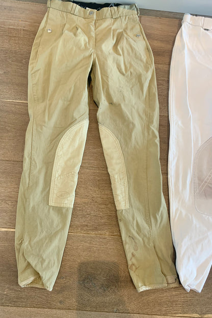Pikeur mark Todd RTS Jodhpurs/breeches bundle white beige 26waist 28 waist 8/10