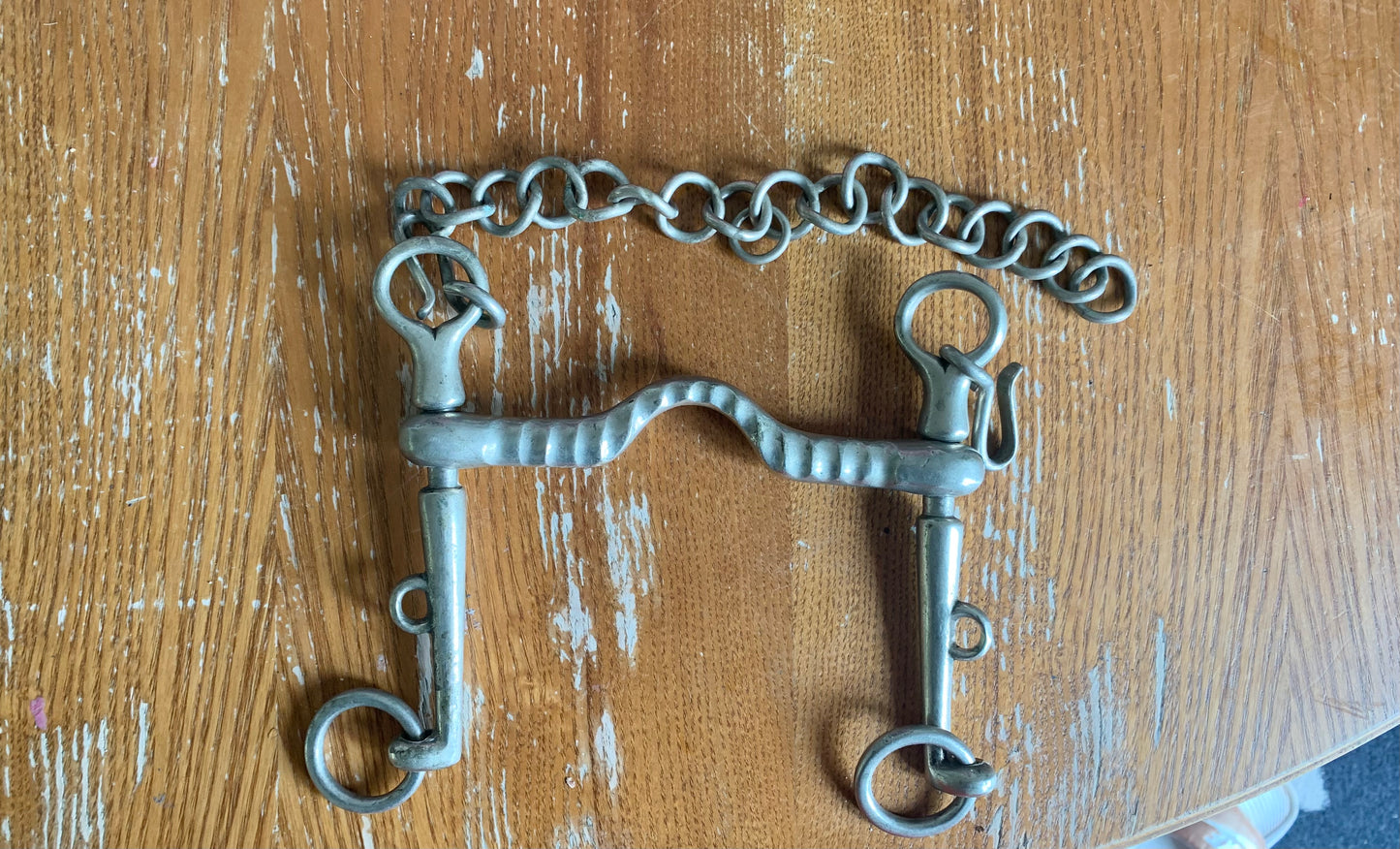 5 (1/4”) nickel ported mouth Weymouth sliding cheek Pelham with curb chain