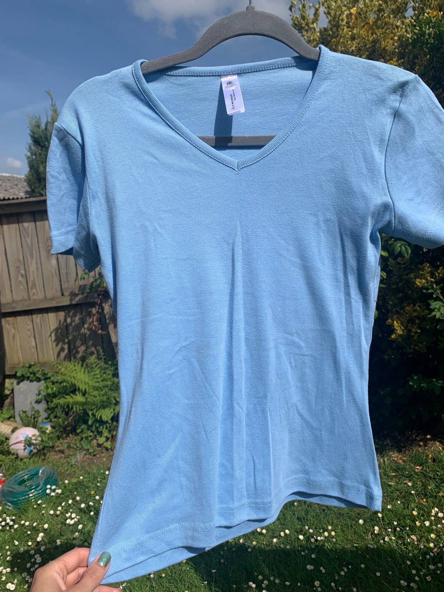Glitter “moody mare” blue & purple t-shirt