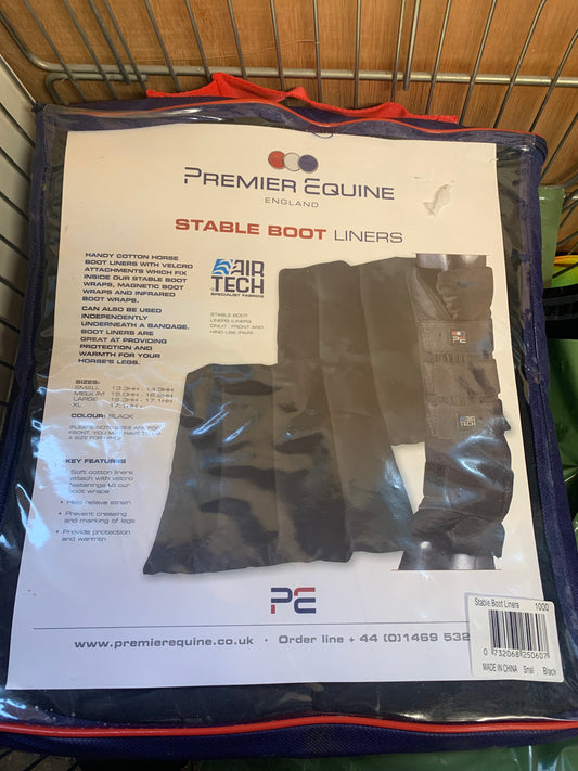 New in bag  1 pair premier equine stable boot liners size small